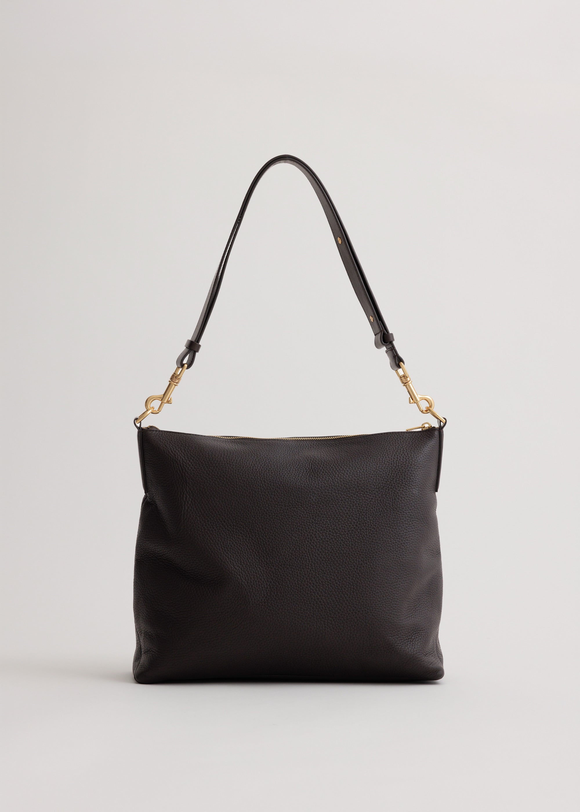 Braidy Bag in Americano Deer Nappa back view showing adjustable cross-body strap