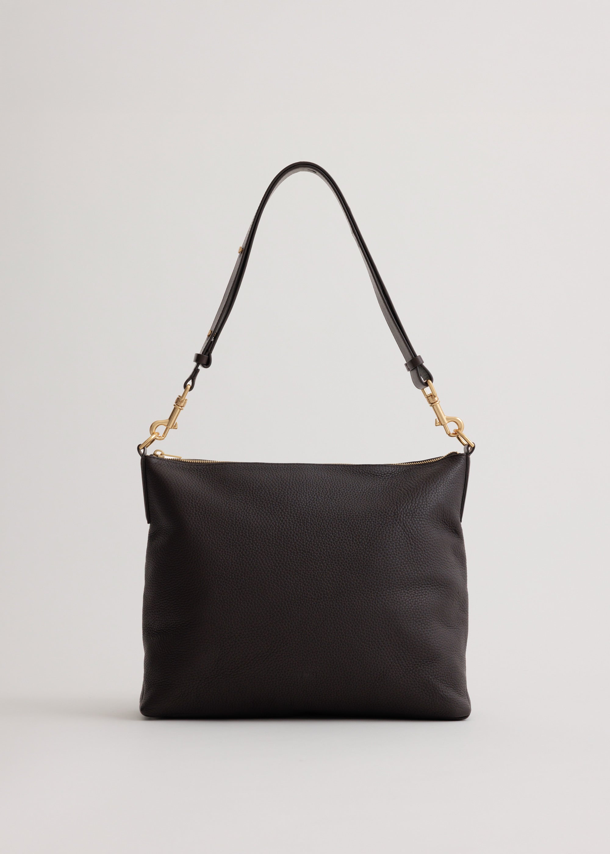 Braidy Bag in Americano Deer Nappa front view showing adjustable cross-body strap
