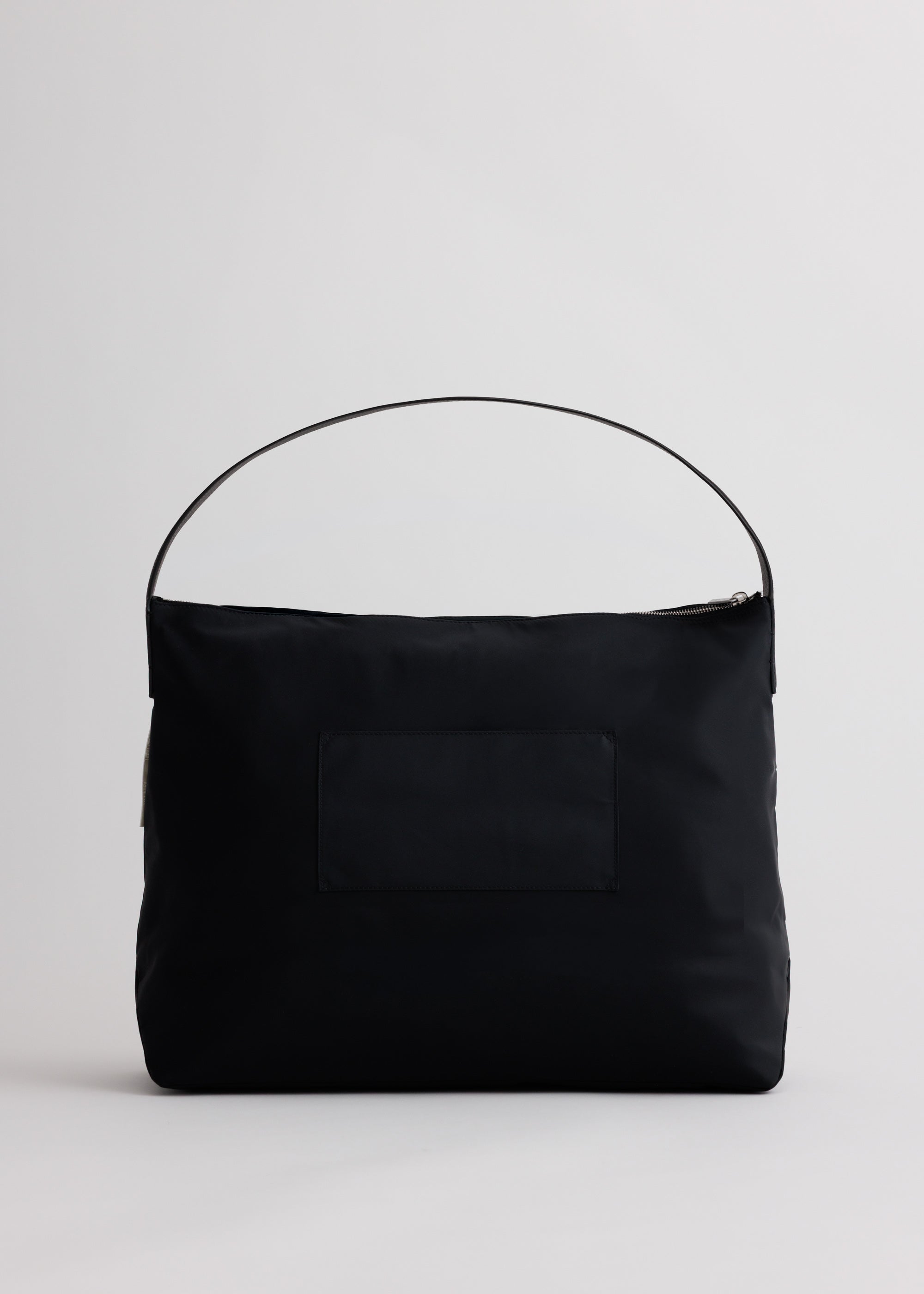 Large UTILITY Braidy in Black nylon back view with 62cm deer nappa strap