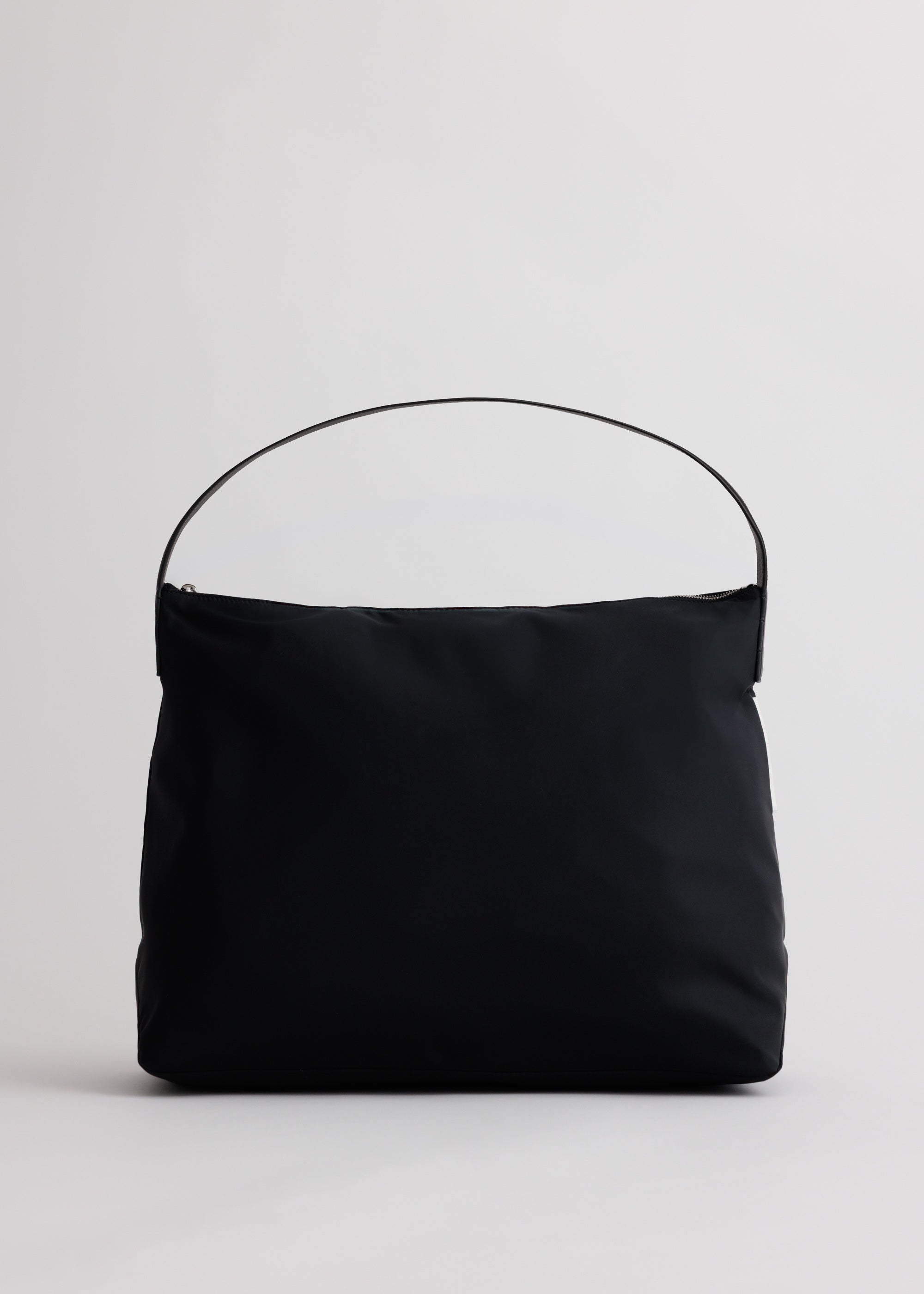 Large UTILITY Braidy in Black nylon front view with 62cm deer nappa strap
