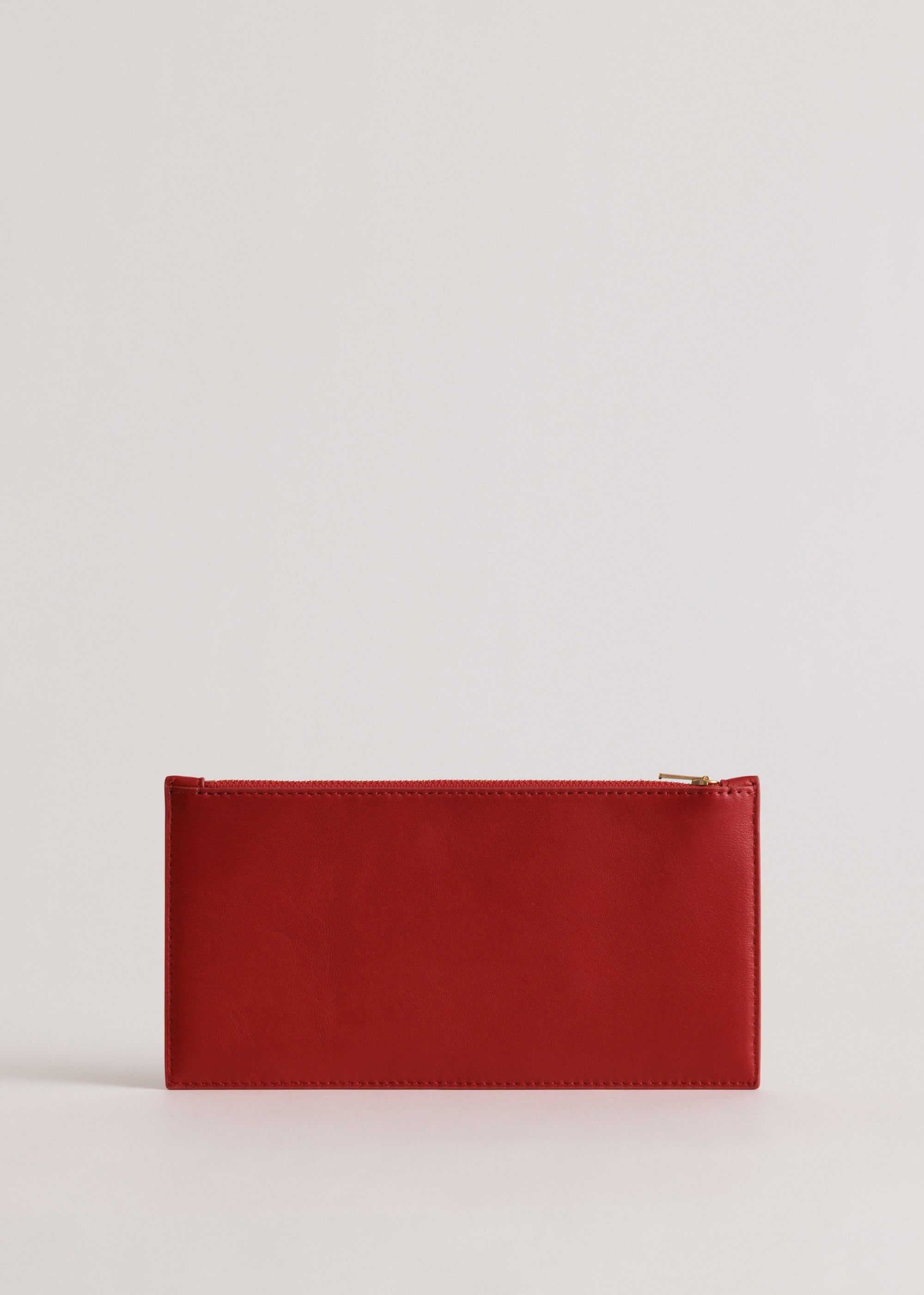 Hannah Envelope in Lobster Red Lambskin  back view