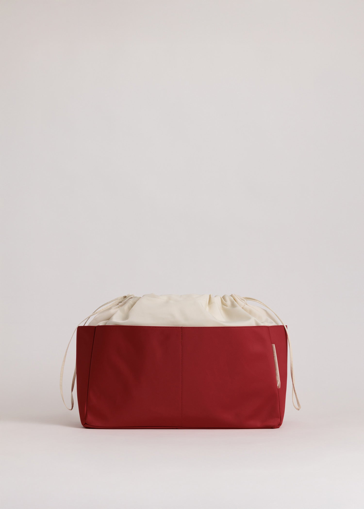 Large Organiser / Red Dahlia and White Asparagus Nylon