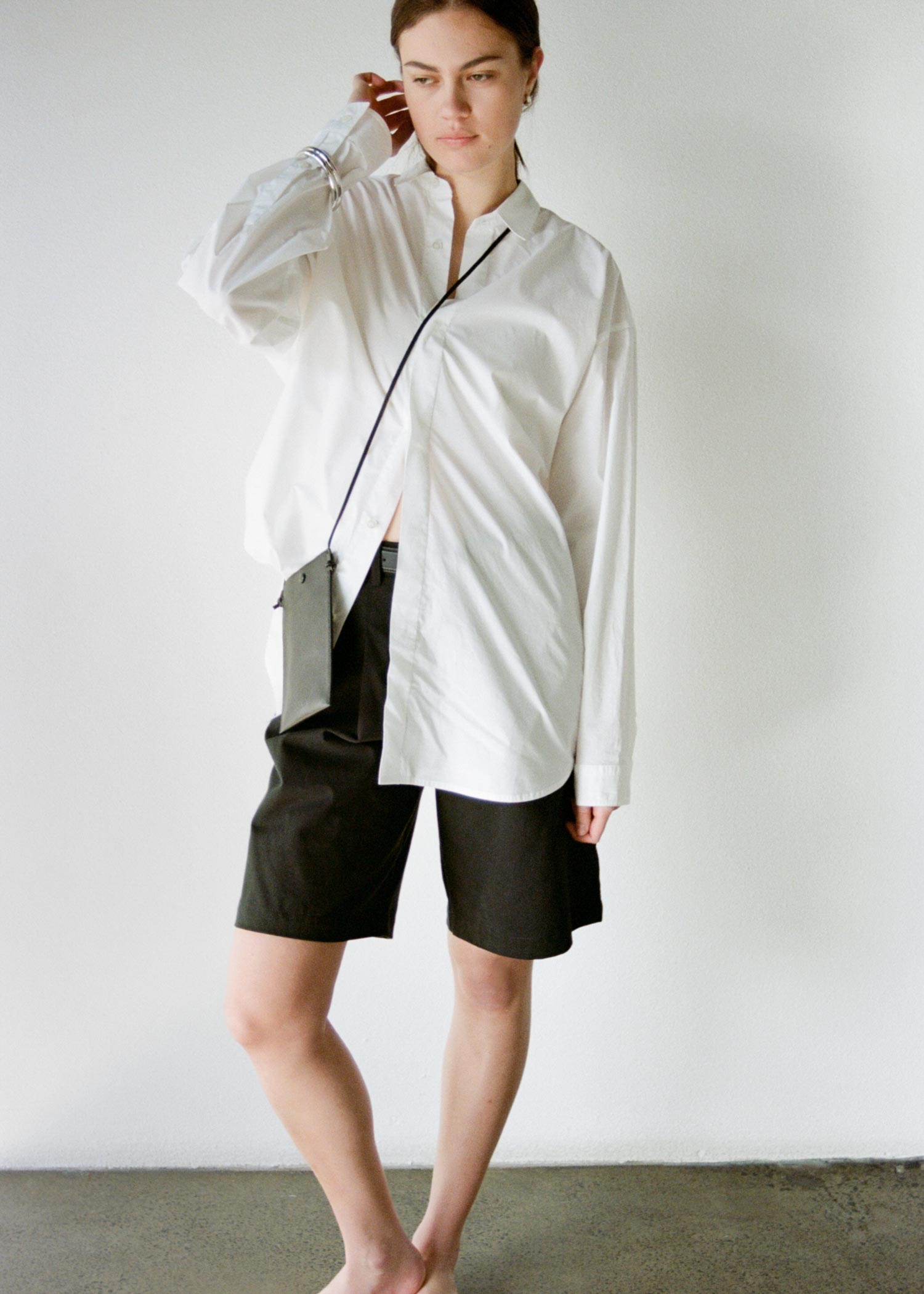 Luci | Leather Crossbody Bag in Black | Yu Mei