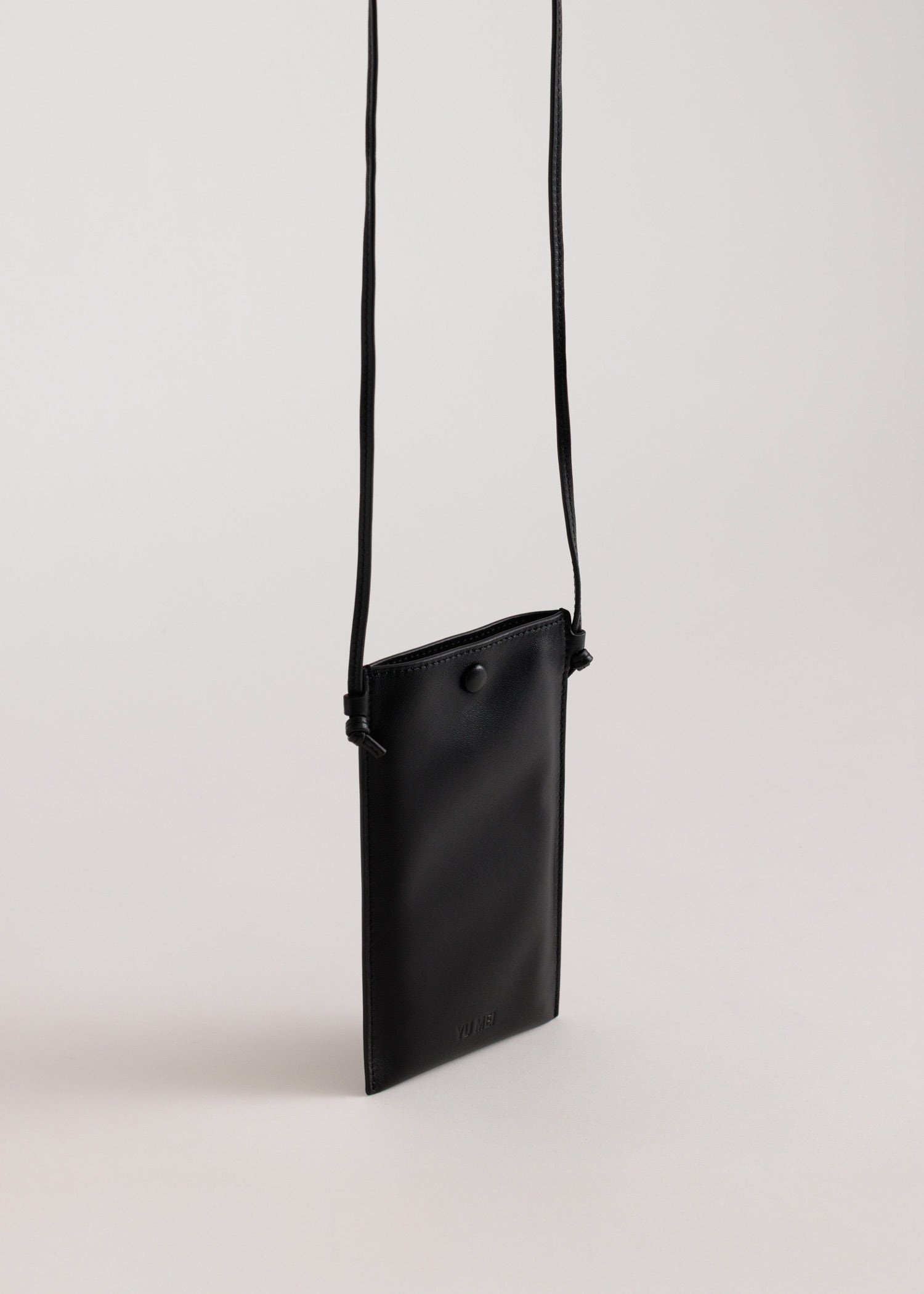 Luci | Leather Crossbody Bag in Black | Yu Mei
