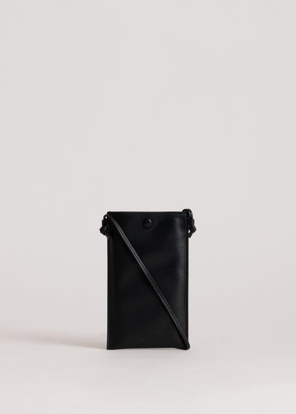 Luci | Leather Crossbody Bag in Black | Yu Mei