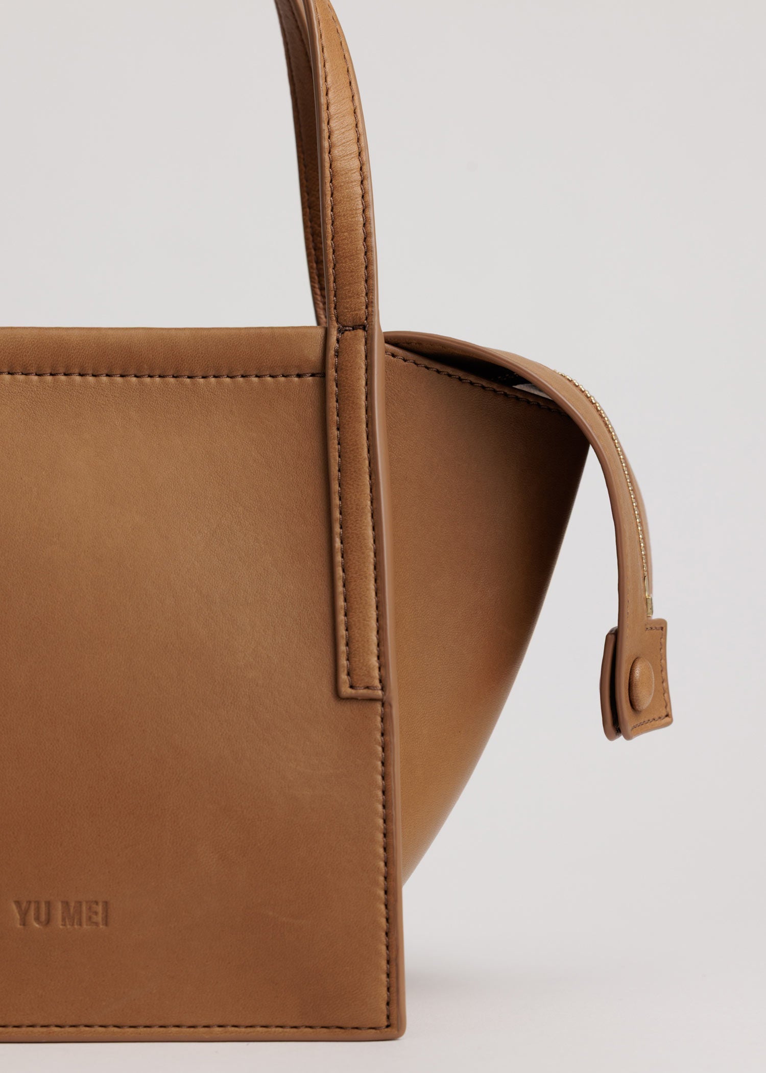Milly | Leather Mini-Tote in Toffee | Yu Mei