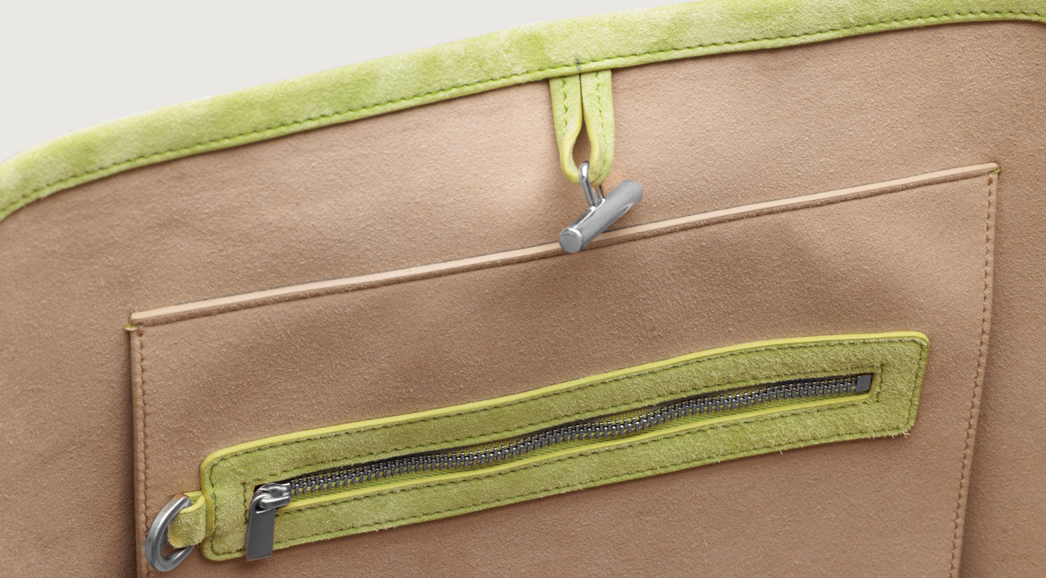 Interior zip pocket detail